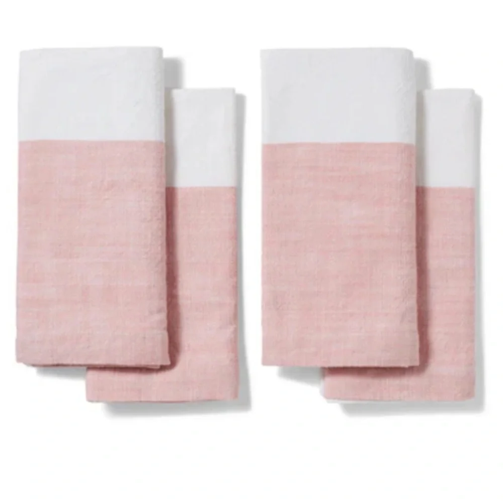 Leeway Home Everyday Cotton Napkins Rose Set of 4
